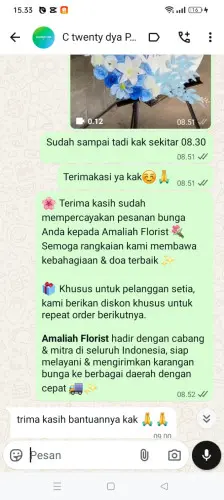 Testimonial Standing Flower margonda